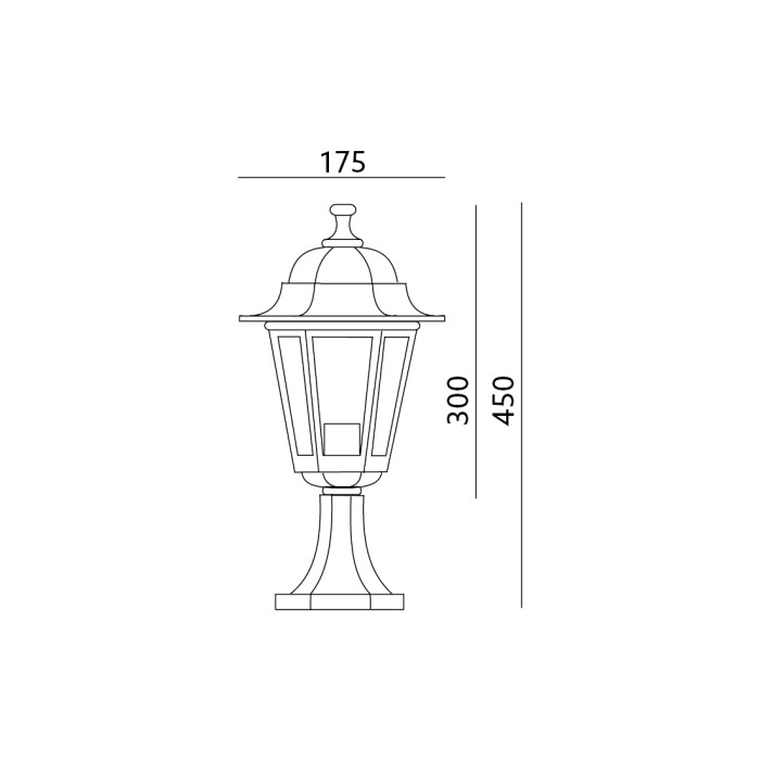 Lampe borne LO4104 1xE27 IP44 or Kobi
