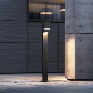 Lampe borne QUAZAR 12 1xGU10 IP44 noir Kobi