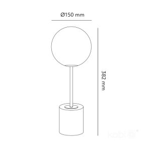 Lampe de bureau GLOBE ELEGANCE ASH ST 1xG9 Kobi Design