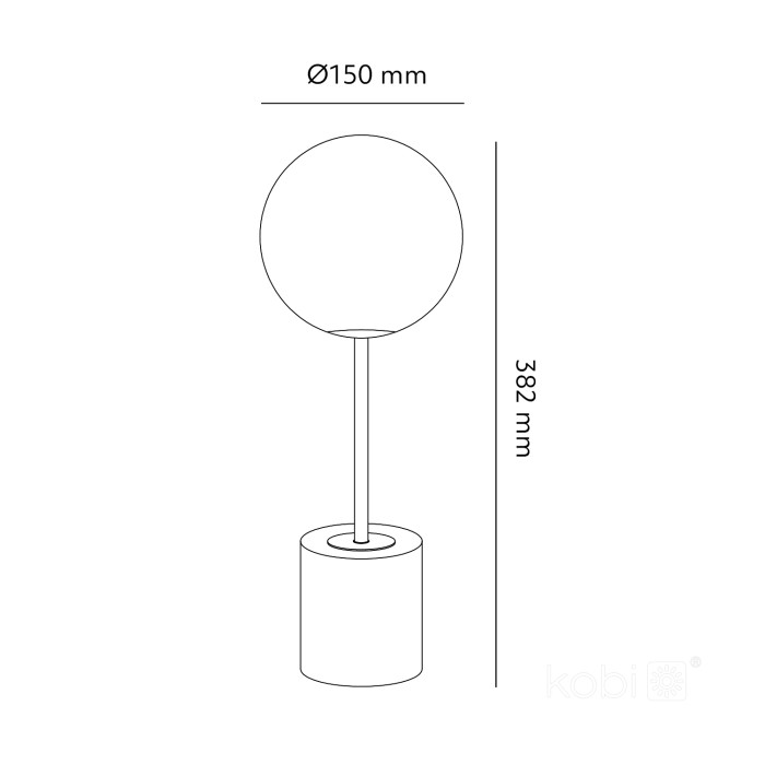 Lampe de bureau GLOBE ELEGANCE ASH ST 1xG9 Kobi Design
