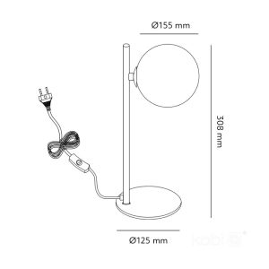 Lampe de bureau GLOBE ÉLÉGANCE OR ST 1xG9 Kobi Design