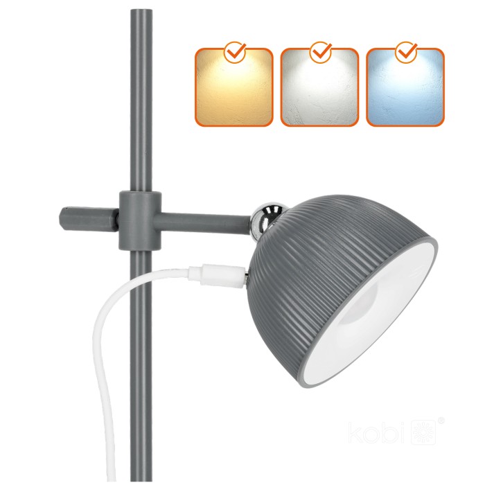 Lampe de bureau LED ORBI 2,5W CCT grise Laitica