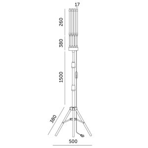 Lampe de culture LED LED VITARO 4 ST 30W Design Kobi