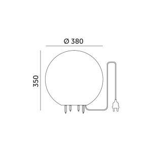 Lampe de jardin GARDEN BALL L 1xE27 IP65 Kobi