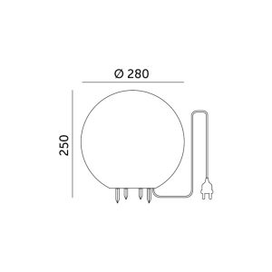 Lampe de jardin GARDEN BALL M 1xE27 IP65 Kobi