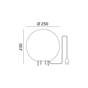 Lampe de jardin GARDEN BALL S 1xE27 IP65 Kobi