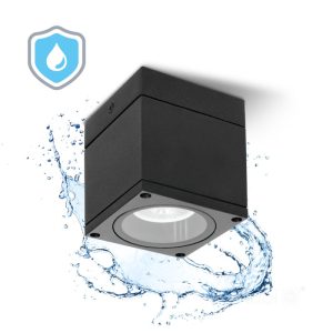 Lampe de jardin QUERK 1 1xGU10 IP54 noir LED2B