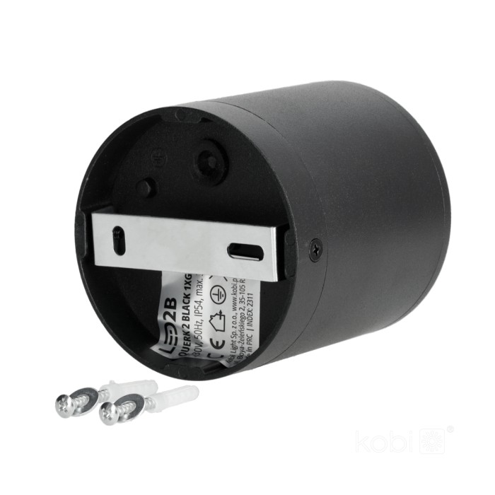 Lampe de jardin QUERK 2 1xGU10 IP54 noir LED2B