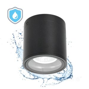 Lampe de jardin QUERK 2 1xGU10 IP54 noir LED2B