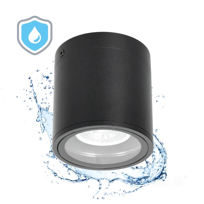 Lampe de jardin QUERK 2 1xGU10 IP54 noir LED2B