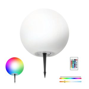 Lampe de jardin solaire LED BOULE DE JARDIN 30cm 3000K+RGB Kobi Design