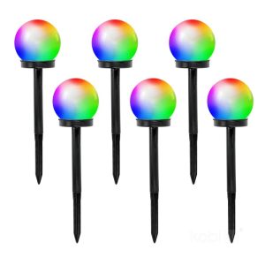 Lampe de jardin solaire LED SPHÈRE 0,12W RGB LED2B 6x