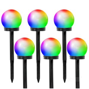 Lampe de jardin solaire LED SPHÈRE 0,12W RGB LED2B 6x