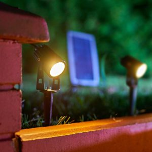 Lampe de jardin solaire LED SPIKE 2x1W 4000K IP65 Kobi