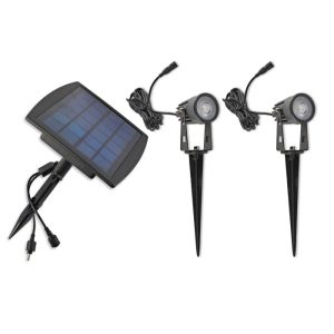 Lampe de jardin solaire LED SPIKE 2x1W 4000K IP65 Kobi