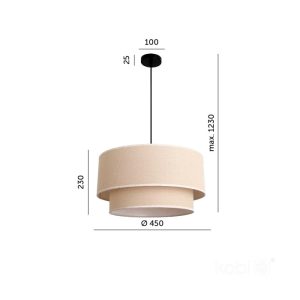 Lampe de plafond BOHO FLOXEN RONDE 1xE27 Design Kobi