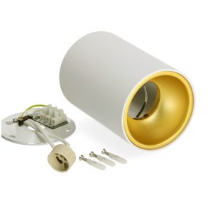 Lampe de plafond KIVI 1xGU10 blanc-or Kobi