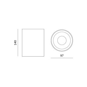 Lampe de plafond KIVI 1xGU10 blanc-or Kobi