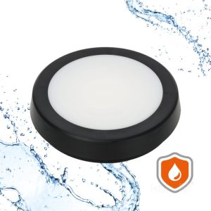 Lampe de plafond LED NAIROS G2 12W 3CCT IP65 noir Kobi Premium