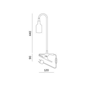 Lampe de table KOBI PLANTY CLIP W 1xE27 Blanc Kobi Design
