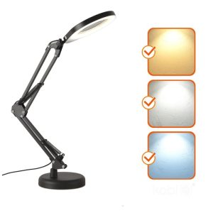 Lampe de table LED AURIQ LOUPE 10W 3CCT noir LED2B