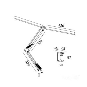Lampe de table LED TENUIX DUO 28W 3CCT blanche LED2B