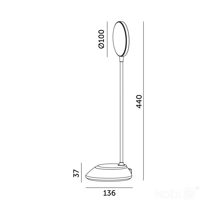 Lampe de table LED VISUA DESK 5W Blanche LED2B