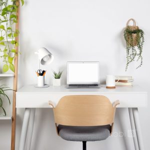 Lampe de table ROLIG 1xE27 blanche Kobi