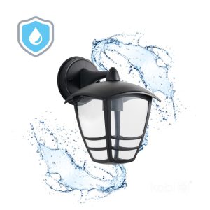 Lampe murale de jardin TEVIO KD 1xE27 IP54 noire LED2B