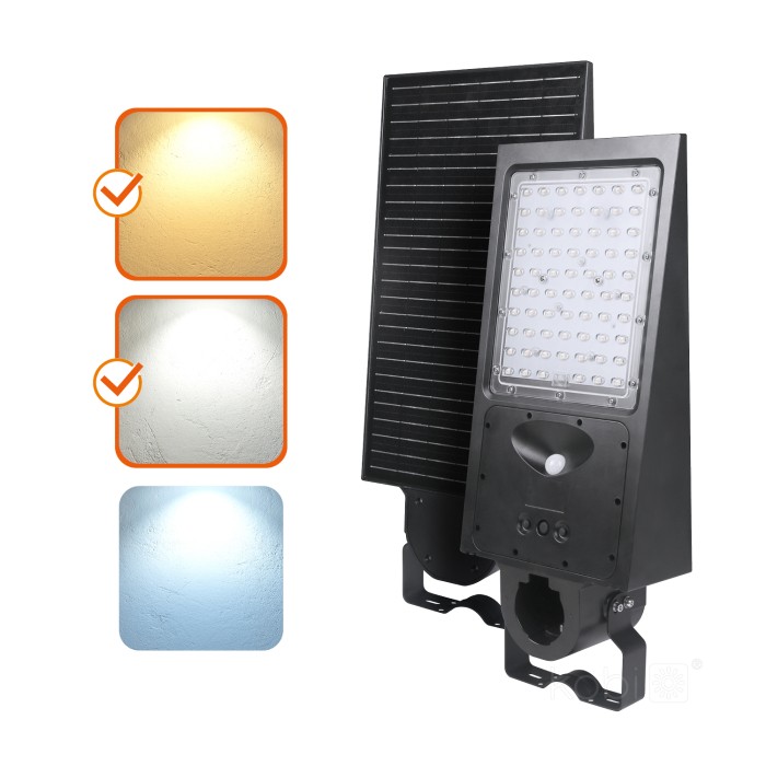 Lampe solaire de rue avec détecteur de mouvement LED STREET 30W 2CCT IP65 Kobi Premium