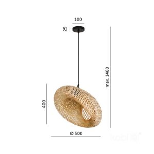 Lampe suspendue BOHO BEMIDI M 1xE27 Design Kobi