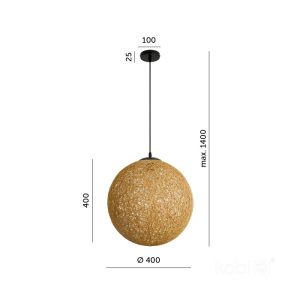 Lampe suspendue BOHO ROVNO 1xE27 Design Kobi