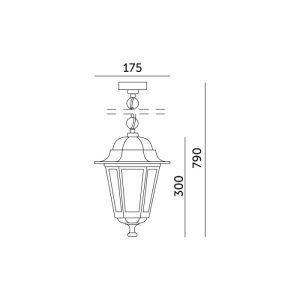 Lampe suspendue de jardin LO4105 1xE27 IP54 blanche Kobi