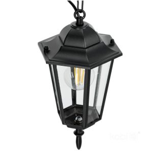 Lampe suspendue de jardin LO4105 1xE27 IP54 noir Kobi