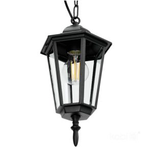 Lampe suspendue de jardin LO4105 1xE27 IP54 noir Kobi