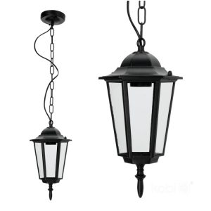 Lampe suspendue de jardin LO4105 1xE27 IP54 noir Kobi