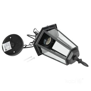 Lampe suspendue de jardin LO4105 1xE27 IP54 noir Kobi