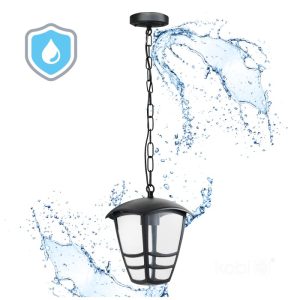 Lampe suspendue de jardin TEVIO W 1xE27 IP54 noir LED2B
