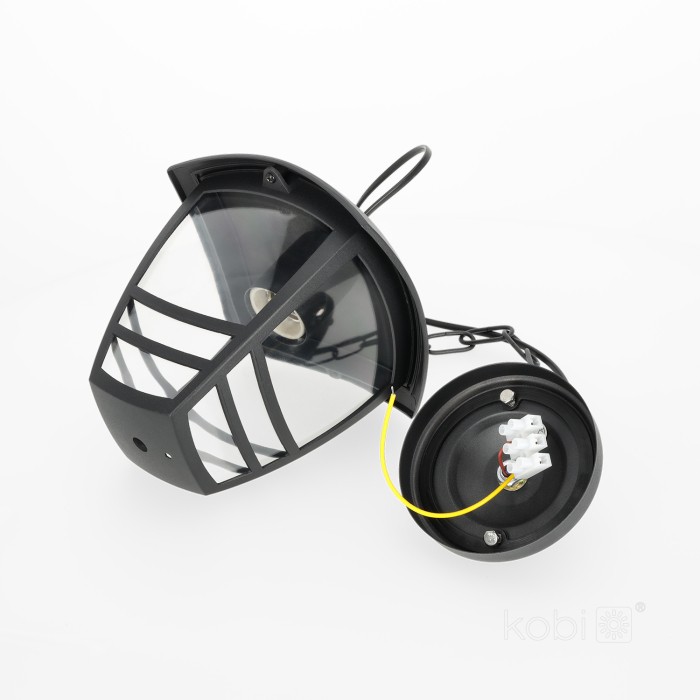 Lampe suspendue de jardin TEVIO W 1xE27 IP54 noir LED2B
