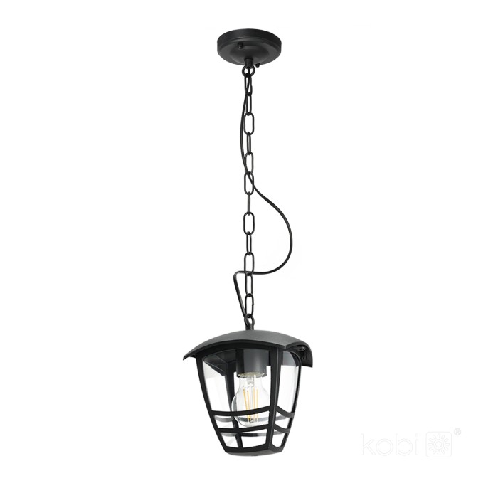 Lampe suspendue de jardin TEVIO W 1xE27 IP54 noir LED2B
