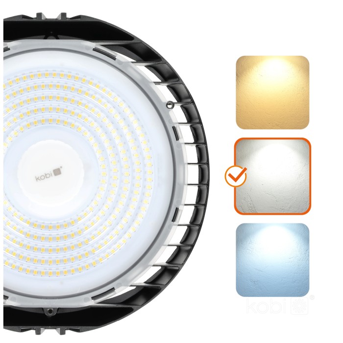 LED High Bay NINA 150W 4000K 90° Kobi Pro" en français devient "Éclairage LED Haute Bay NINA 150W 4000K 90° Kobi Pro