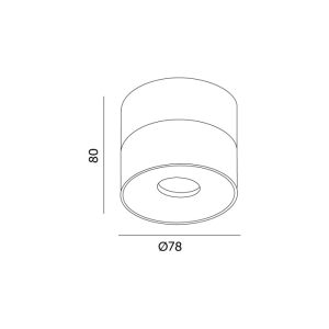 Luminaire de plafond LAHTI mini dim 9W 3000K noir Art of Light