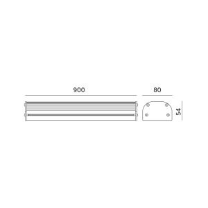 Luminaire étanche LED HPL1 45W IP65 120° Kobi Pro