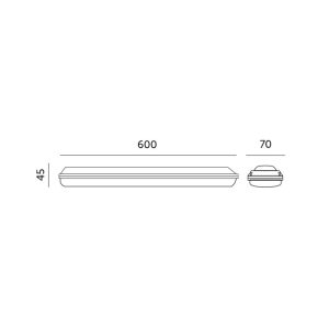 Luminaire linéaire étanche LED NEGRO 20W 4000K Kobi Premium