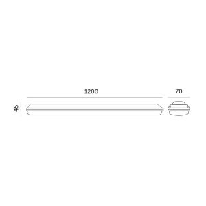 Luminaire linéaire étanche LED NEGRO 36W 6000K Kobi Premium