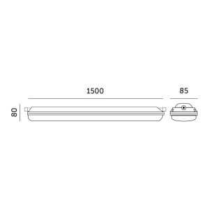Luminaire linéaire étanche LED NEXFORCE N2 52W 4000K Kobi Pro