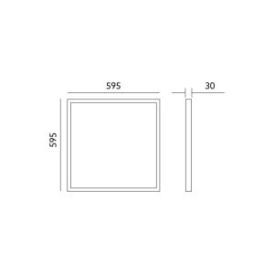 Panneau LED ARIEL 40W 60x60 4000K IP44 Kobi Pro