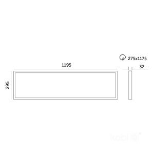 Panneau LED CAPRI G2 25-36-40W 30x120 3CCT IP44 Kobi Pro