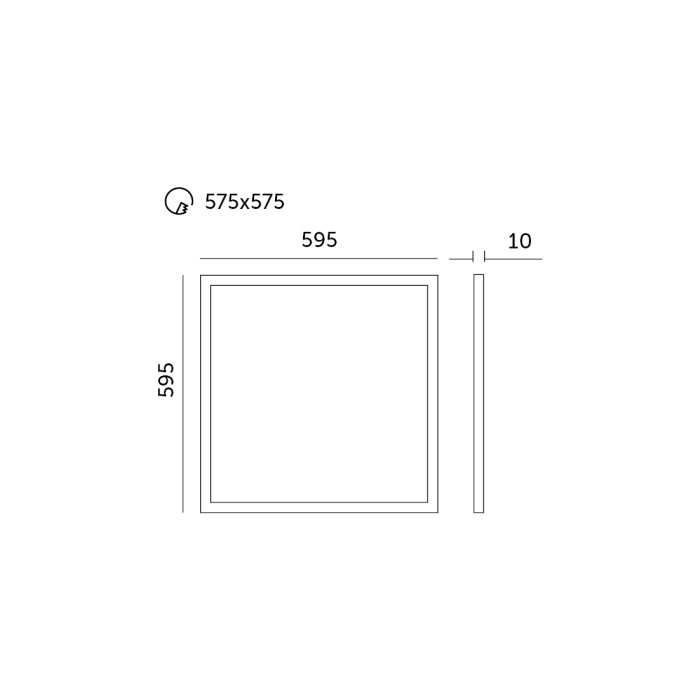 Panneau LED NELIO 40W 60x60 3000K Kobi Premium