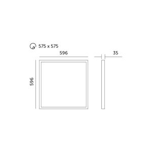 Panneau LED ORIO 60x60 26W 60x60 4000K Kobi Pro
